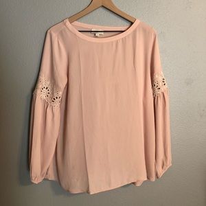 Loft light pink lightweight blouse. size medium